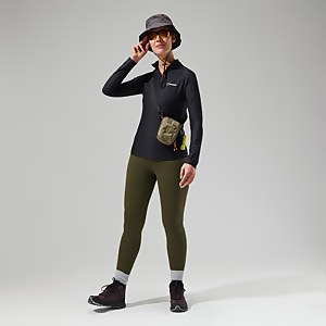 Women's 24/7 Tech Tee Long Sleeve Half Zip - Black