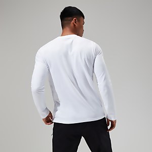 Men's Organic Big Logo Long Sleeve Tee White