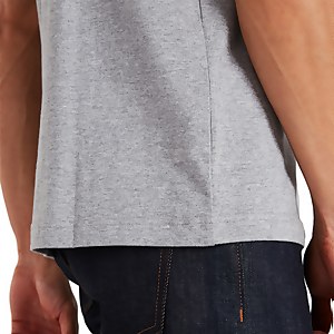 Men's Organic Front & Back Logo T-Shirt Dark Grey