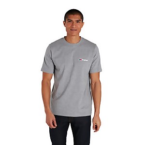Men's Organic Front & Back Logo T-Shirt Dark Grey