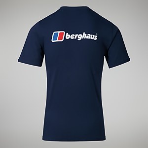Men's Organic Front & Back Logo Tee Dark Blue