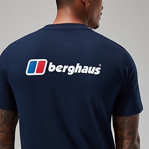 Men's Organic Front & Back Logo Tee Dark Blue