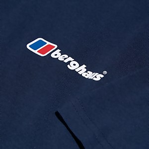 Men's Organic Front & Back Logo Tee Dark Blue