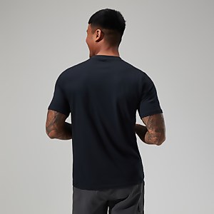 Men's Organic Big Colour Logo Super Stretch Tee Black