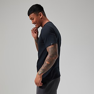 Men's Organic Big Colour Logo Super Stretch Tee Black