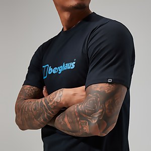 Men's Organic Big Colour Logo Super Stretch Tee Black