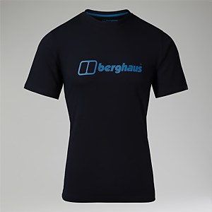 Men's Organic Big Colour Logo Super Stretch Tee Black