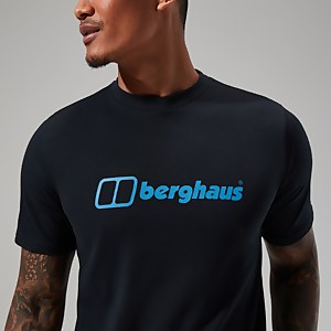 Men's Organic Big Colour Logo Super Stretch Tee Black