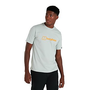 Men's Organic Big Color Logo T Shirt Grey
