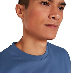 Men's Organic Big Colour Logo T-Shirt Blue