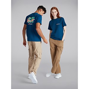 Unisex Powder Ski Tee - Gibraltar Sea