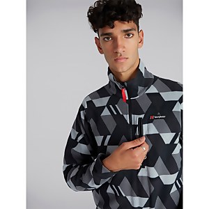 Unisex Prism Printed Trango Half Zip - Black