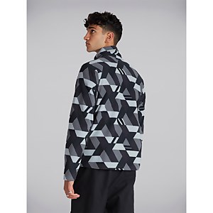 Unisex Prism Printed Trango Half Zip - Black