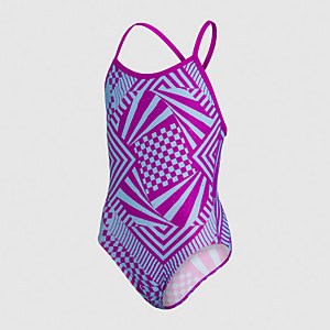 Girls' Allover Spiral Sun Top Purple & Red - 9-10
