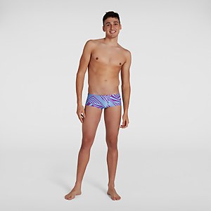 Boys' Placement 13cm Club Trunks Purple & Blue - 9-10