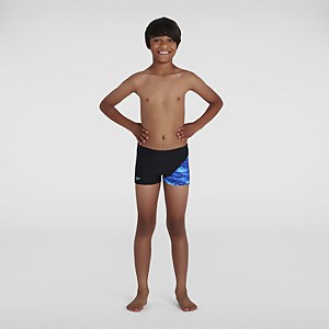 Jungen Digital Placement Aquashorts in Schwarz