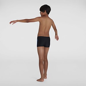 Jungen Digital Placement Aquashorts in Schwarz