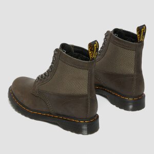 Dr. Martens Men's 1460 Panel 8-Eye Boots - Khaki Grey - UK 7