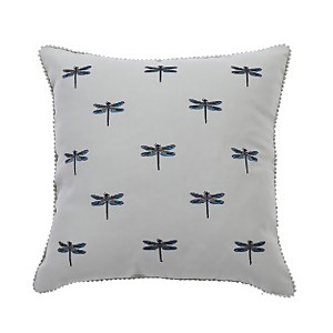 Embroidered Dragonfly Cushion