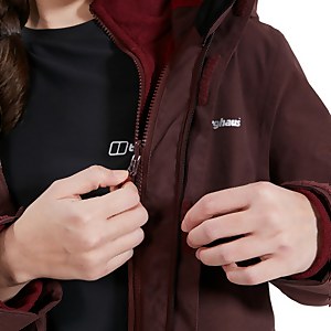 Women's Nalleru 3 in 1 Waterproof Jacket - Brown