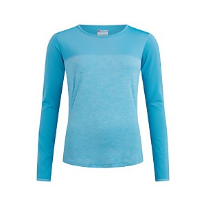 Women's Voyager Tech Tee Long Sleeve Crew - Light Blue / Blue - 8