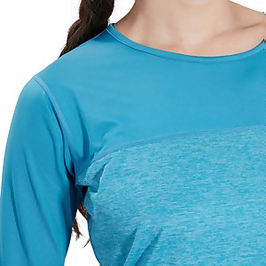 Women's Voyager Tech Tee Long Sleeve Crew - Light Blue