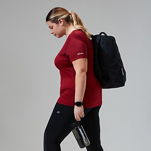 Short Sleeve Voyager Tech T-Shirt für Damen - Dunkelrot