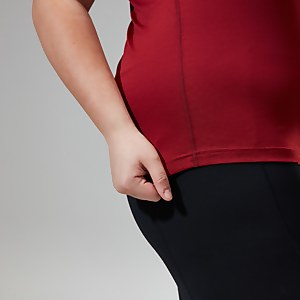 Short Sleeve Voyager Tech T-Shirt für Damen - Dunkelrot