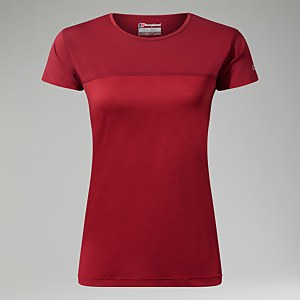 Short Sleeve Voyager Tech T-Shirt für Damen - Dunkelrot