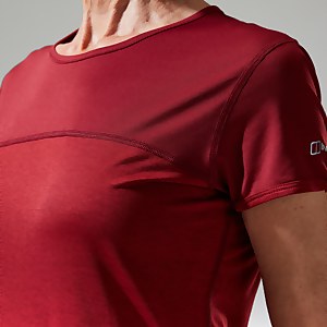 Short Sleeve Voyager Tech T-Shirt für Damen - Dunkelrot