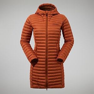 Nula Micro Long Jacken für Damen - Braun