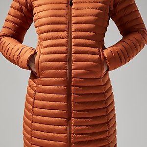 Nula Micro Long Jacken für Damen - Braun