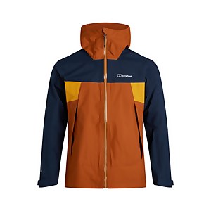 Men's Sky Hiker Waterproof Jacket - Brown / Blue - XS