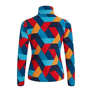 Women's Navala Half Zip Fleece Jacket - Red / Blue