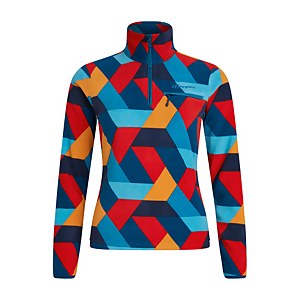 Women's Navala Half Zip Fleece Jacket - Red / Blue - 8