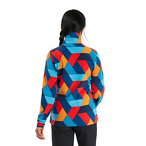 Women's Navala Half Zip Fleece Jacket - Red / Blue