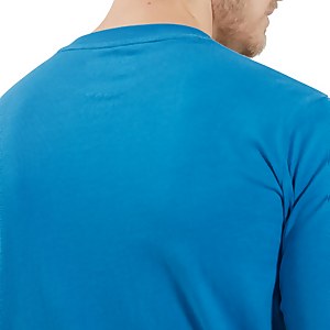 Organic Big Logo Long Sleeve T-Shirt Blue