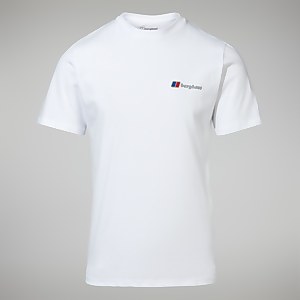 Men's Organic Front & Back Logo Tee White