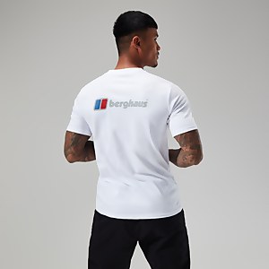 Men's Organic Front & Back Logo Tee White
