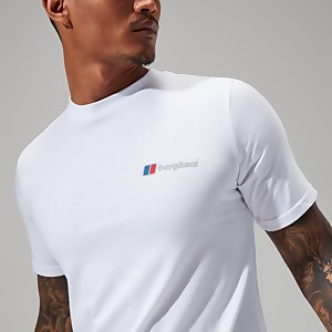 Men's Organic Front & Back Logo Tee White