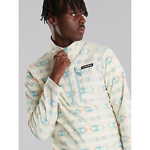 Unisex Prism Printed Trango Half Zip Fleece - Yellow / Blue