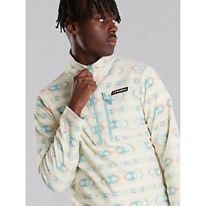 Unisex Prism Printed Trango Half Zip Fleece - Yellow / Blue