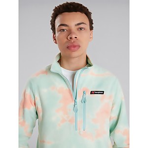 Unisex Prism Printed Trango Half Zip Fleece - Pink / Blue