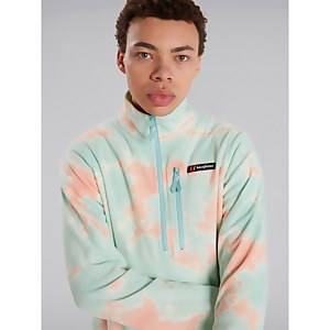 Unisex Prism Printed Trango Half Zip Fleece - Pink / Blue