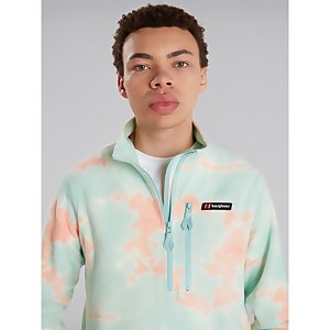 Unisex Prism Printed Trango Half Zip Fleece - Pink / Blue