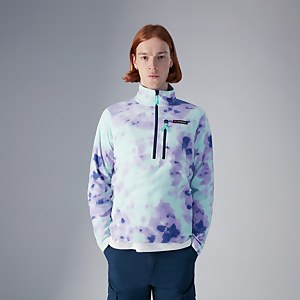 Unisex Prism Printed Trango Half Zip Fleece - Purple / Turquoise