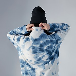 Unisex Prism Printed Trango Half Zip Fleece - Dark Blue / Light Grey