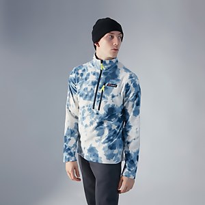 Unisex Prism Printed Trango Half Zip Fleece - Dark Blue / Light Grey