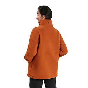 Hawksker Half Zip Fleece für Damen - Braun