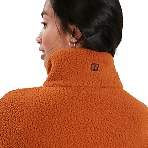 Hawksker Half Zip Fleece für Damen - Braun